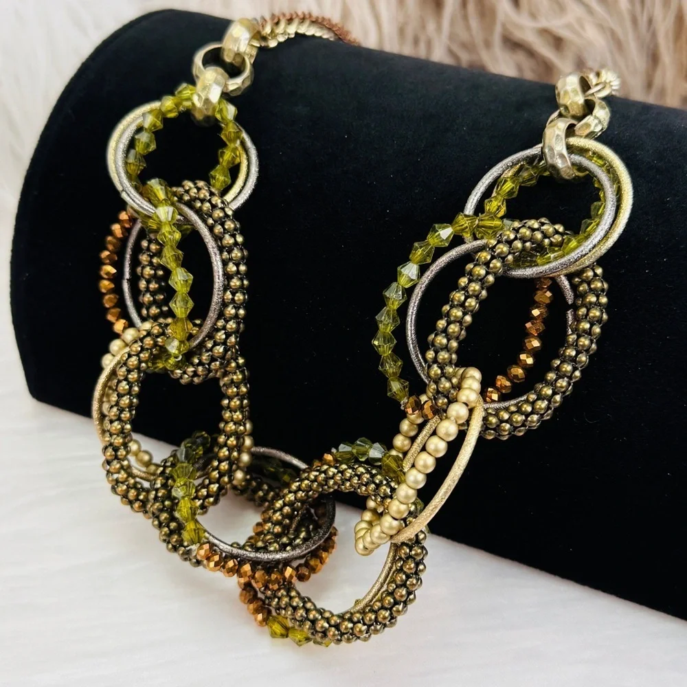 Vintage Bohemian Chic Multi-Color Chain Necklace